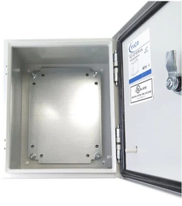 Caja eléctrica 12x10x8-UL clasificación IP66 nema tipo 4 recinto glándula (tornillo) placa - Imagen 1 de 9