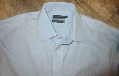 CAMISA DE VESTIR AFILADA PARA HOMBRE JOSEPH LYMAN SIN HIERRO 16 34/35 PECHO 46  Foto 1 de 4
