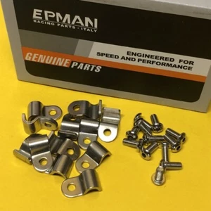 3/8" Pipe clamps x 12 for Single brake fuel tube Stainless Steel  - Bild 1 von 4