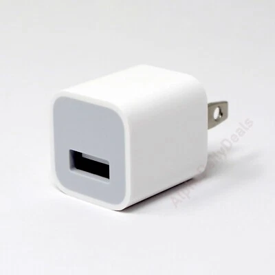 Genuine OEM Apple A1385 5W USB Travel Power Adapter Cube Charger iPhone iPad - Image 1 of 3