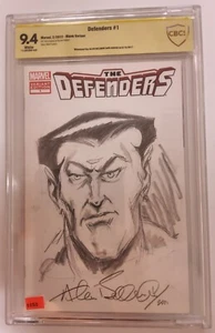 DEFENDERS #1 2012 CBCS 9.4 FIRMATO E SCHIZZO DA ALLEN BELLMAN! - Foto 1 di 2