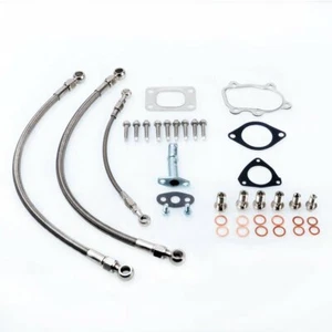 TRITDT Oil & Water Line Kit for SR20DET S14 S15 Garrett GT28R GT30R Ball Bearing - Picture 1 of 4