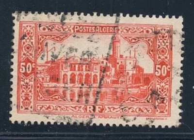 ALGERIA #90 50c Admiralty Building Algiers Algerie USED VF NH P13 By Hand 1936 - Image 1 of 2