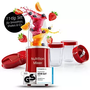 GOURMETmaxx Nutrition Mixer Edelstahl Smoothie Maker Set inkl. Becher & Deckel - Bild 1 von 9