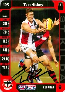 ✺Signed✺ 2015 ST KILDA SAINTS AFL Card TOM HICKEY - Bild 1 von 2
