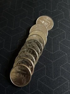 2001 P/D Mixed  1/4 Quarter Roll (10) Coins North Carolina - Picture 1 of 2