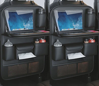 2x Rückenlehnenschutz Auto Kinder Sitzlehne Organizer KFZ Sitzschoner Autotasche - Bild 1 von 4