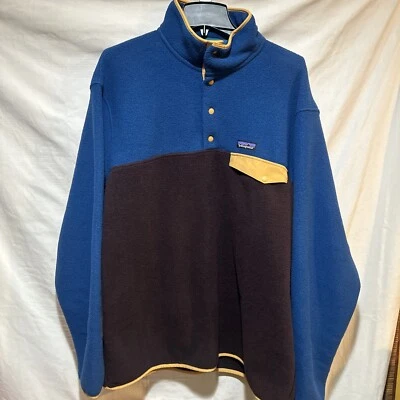 Pulôver de lã Patagonia masculino leve Synchilla Snap tamanho XXL - Imagem 1 de 4