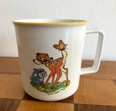 Weihnachtsgeschenk Bambi, Reh, ! SELTEN ! Becher Kinderbecher walt disney prod. - Bild 1 von 4