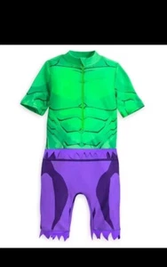 Disney Store Marvel Avengers Hulk Swim Shirt Wet Suit Boy Size 9/10 - Picture 1 of 2