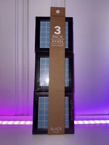 4x4 inch Black Picture/Photo frames (3 PACK) Free Shipping - Picture 1 of 3