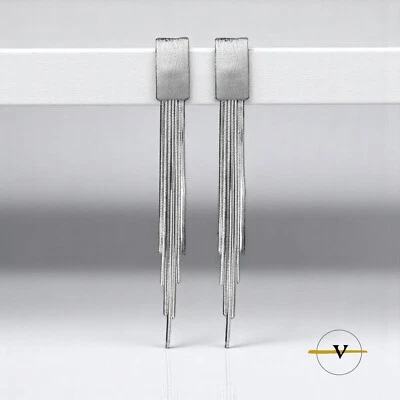 ORECCHINI DONNA LUNGHI CON AGGANCIO  IN ARGENTO 925 - Immagine 1 di 4