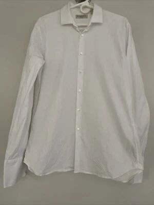 Burberry London Men’s White Stretch Long Sleeve Button Up Dress Shirt Size 16/41 - Image 1 of 4