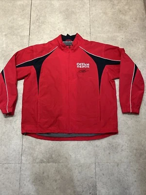 Jaqueta corta-vento bordada com zíper completo Tony Stewart #14 Office Depot Nascar 2XL - Imagem 1 de 4