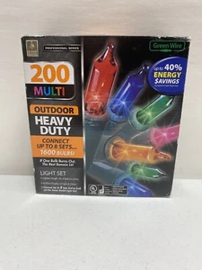 Heavy Duty 200ct Multi Color Christmas Outdoor Light Set (41.4 Feet) New - Picture 1 of 6