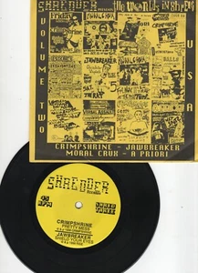 The World's In Shreds Vol 2 Crimpshrine Jawbreaker & Others Punk 7" 45 VG 1988 - Foto 1 di 4