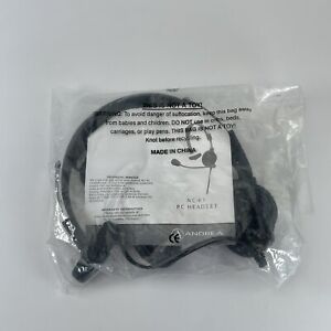 Andrea Anti-Noise NC-61 Black PC Headset Headphone with Microphone Brand New