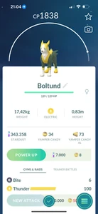 Pokémon Go | Boltund (Yamper Evolution) | Trade 20K Stardust (Random) - Bild 1 von 1