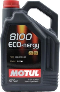 5 Litri Olio Motul 8100 ECO NERGY 5W30 A5 B5 Sintetico Ford WSS M2C 913D Dpf - Foto 1 di 8