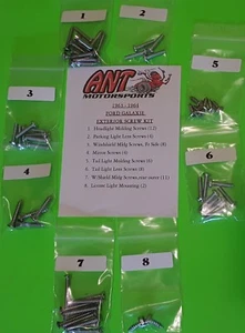 1963 - 1964 FORD GALAXIE EXTERIOR SCREW KIT  55pcs. - Bild 1 von 1