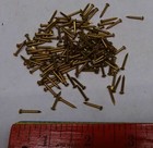 * Lot of 100 - Vintage - TINY BRASS NAILS 14g? - 1/2 inch -  Escutcheon Covers +