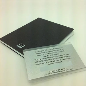 ALFRED DUNHILL Certified Warranty - Picture 1 of 2