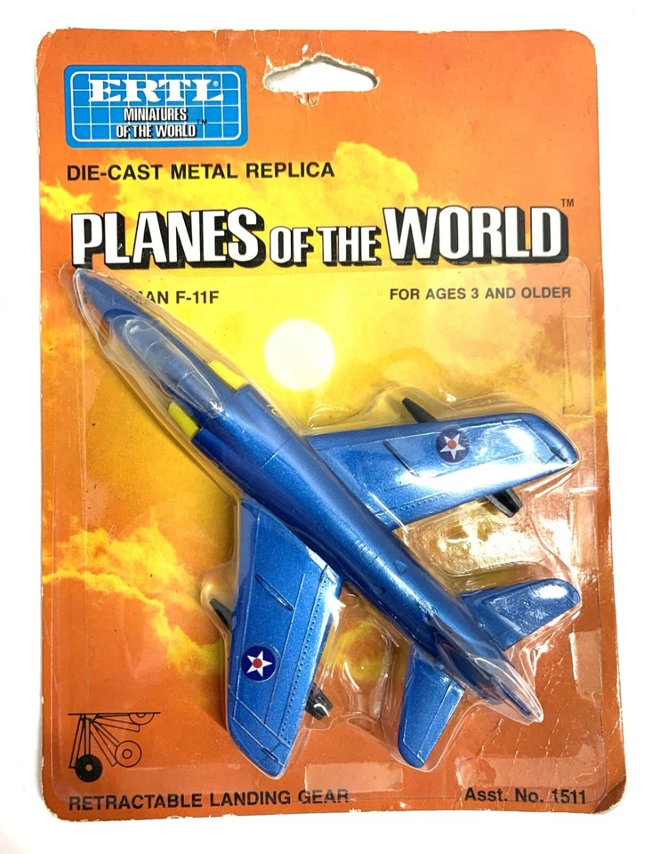 Grumman F-11F Diecast Réplica ERTL Aviones del Mundo 1511 Paquete Sin Abrir Foto 1 de 2