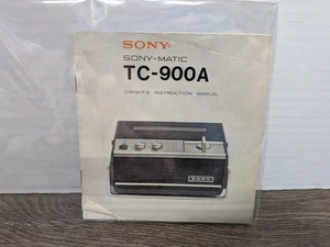 Sony TC-900A Portable Reel-to-Reel Tape Recorder Owners Manual Original Vintage  - Foto 1 di 2