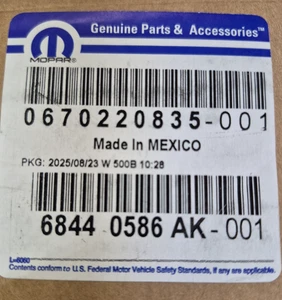 Radar Module Mopar Part #68440586AK 2021-2025 Jeep Grand Cherokee OEM NEW - Bild 1 von 5