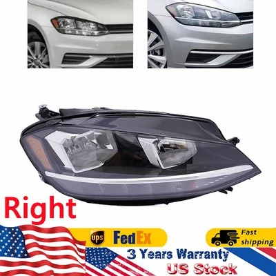 2018-2020 Volkswagen Golf & GTI Right Passenger Halogen Headlight Assembly - Image 1 of 4