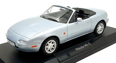 Norev 1/18 scale Diecast 188023 - 1991 Mazda MX-5 - Silver - Image 1 of 4