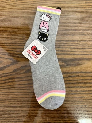 NUEVO 2024 Hello Kitty SANRIO Mid-Crew Calcetines 2 Pares Calcetines Mujer 9-11 Zapato 4-10 Foto 1 de 4