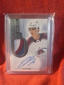 Parche automático 2021-22 UD Upper Deck The Cup Justin Barron novato RPA RC/249 Avs - Imagen 1 de 2