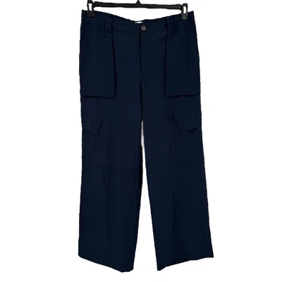 Pantalones Vince Mid Rise Fluid Utility Azul Talla 14  Foto 1 de 4