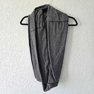 Lululemon Vinyasa infinity Snap Scarf Rulu Herringbone Heathered Black OS - Picture 1 of 3