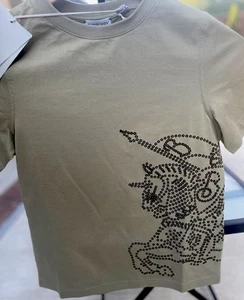 NWT Burberry Boys T-shirt With Equestrian Theme In Hunter NWT Sz 8y - Picture 1 of 13
