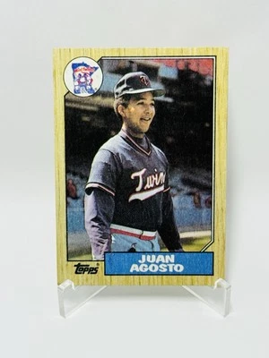 1987 Topps Juan Agosto #277 ERROR – Back Mike Fitzgerald, Miscut – Rare Misprint - Image 1 of 2