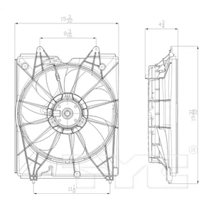 Conjunto de ventilador de refrigeración del radiador para 11-17 Honda Odyssey HO3115160 19015-RV0-A01 - Imagen 1 de 1