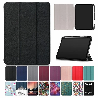 For Apple iPad Mini Model Tri-Fold Stand Leather Smart Pencil Holder Case Cover - Image 1 of 4