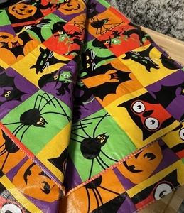 Halloween Vinyl Tischdecke Flanellrücken länglich ~ 65"X 100" - Bild 1 von 5