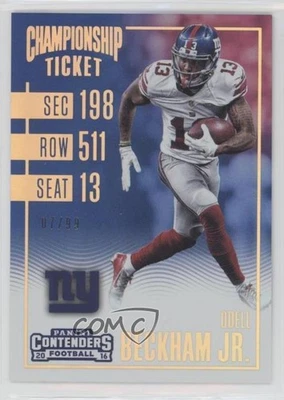 2016 Panini Contenders Championship Ticket /99 Odell Beckham Jr #5 - Image 1 of 2
