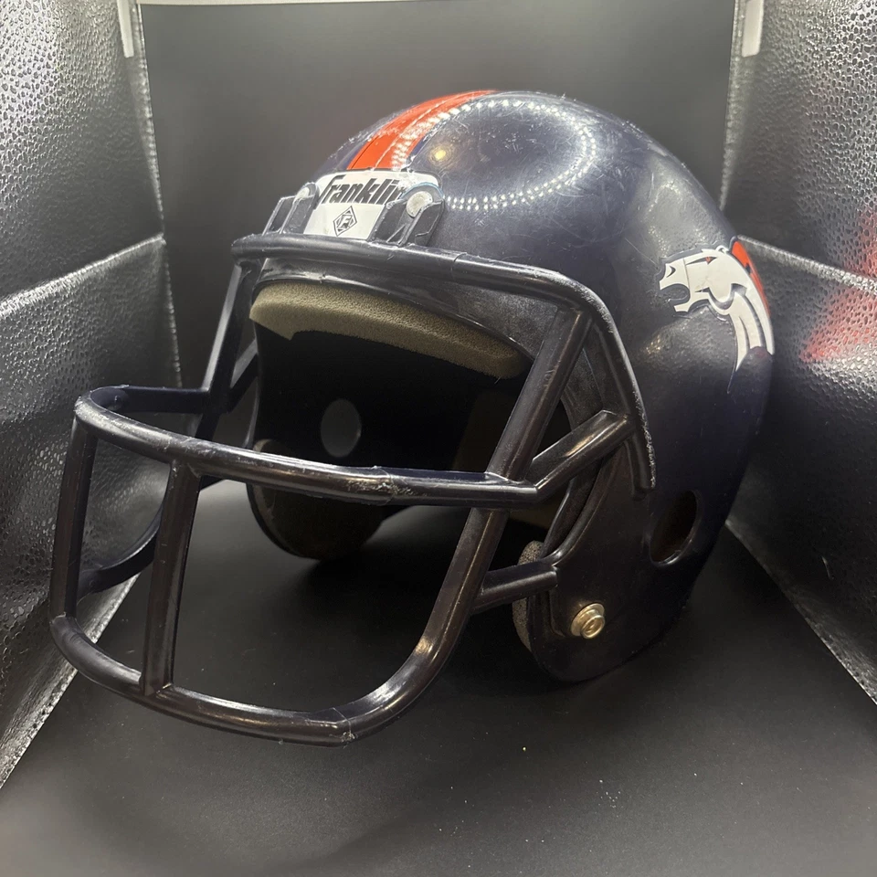 Retro NFL Franklin Denver Broncos Football Helmet Youth NOT for contact play - Image 1 of 4