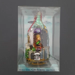 Navidad Kurt S Adler Gemas Nobles Vidrio Nueva York Paisaje Urbano Monumentos Ornamento - Imagen 1 de 10