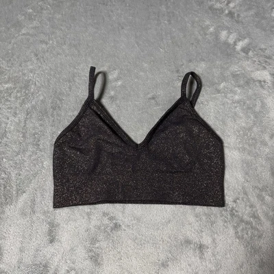 Sutiã de lurex SKIMS suave alisamento sem costura bronze metálico brilhante tamanho XS - Imagem 1 de 4