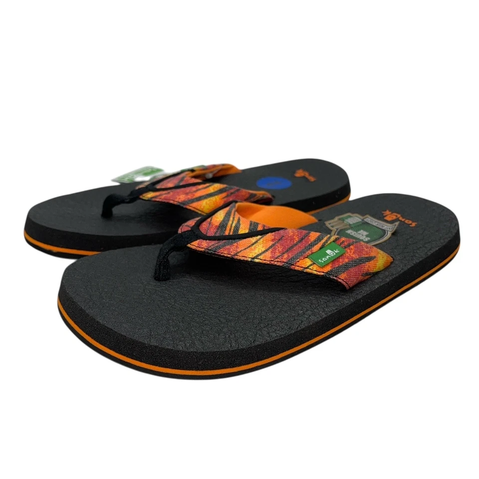 Sanuk Root Beer Acogedores Zapatos Funk Niños Talla 2 3 Chanclas Tanga Sandalias Cómodas Foto 1 de 4
