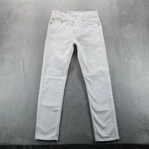 Pantalones de mezclilla Levis 511 para hombre 28x30 blancos ajustados tiro medio lavado ligero elástico - Imagen 1 de 10