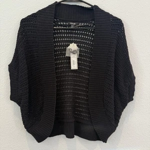 apt 9 schwarze Strickjacke Größe PXL vorne offen gewebt Jacke - Bild 1 von 5