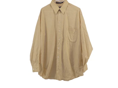 Crazy Horse Mens Shirt Size 17.5 34-35 Long Sleeve Button Up Yellow - Image 1 of 4