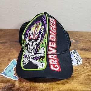 Grave Digger Spellout Large Graphic Snapback Hat - One Size Fits All - Picture 1 of 6