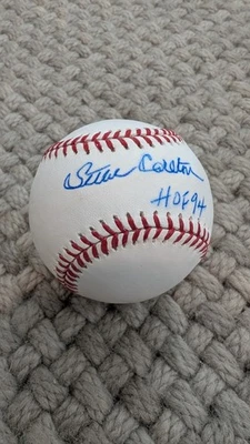 Steve Carlton Signed Baseball Official Major League Ball w his note "HOF 94"   - Image 1 of 2